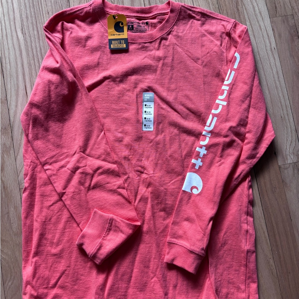 Carhartt Women's Long Sleeve Logo Tee - Coral